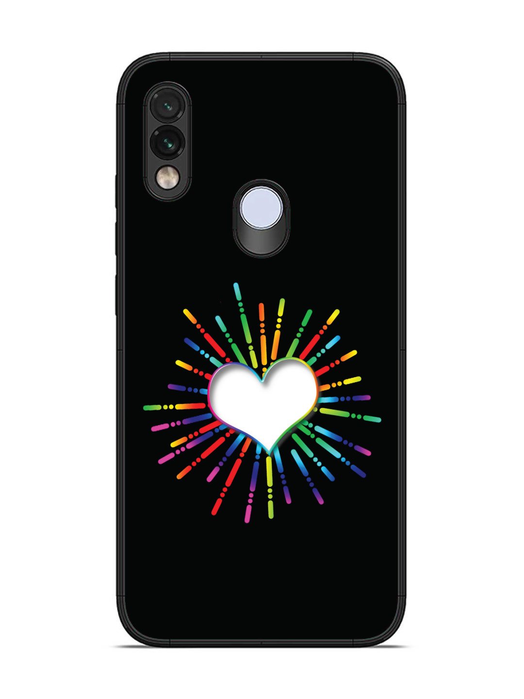 Xiaomi Redmi NOTE 7 Colourful Heart on Black