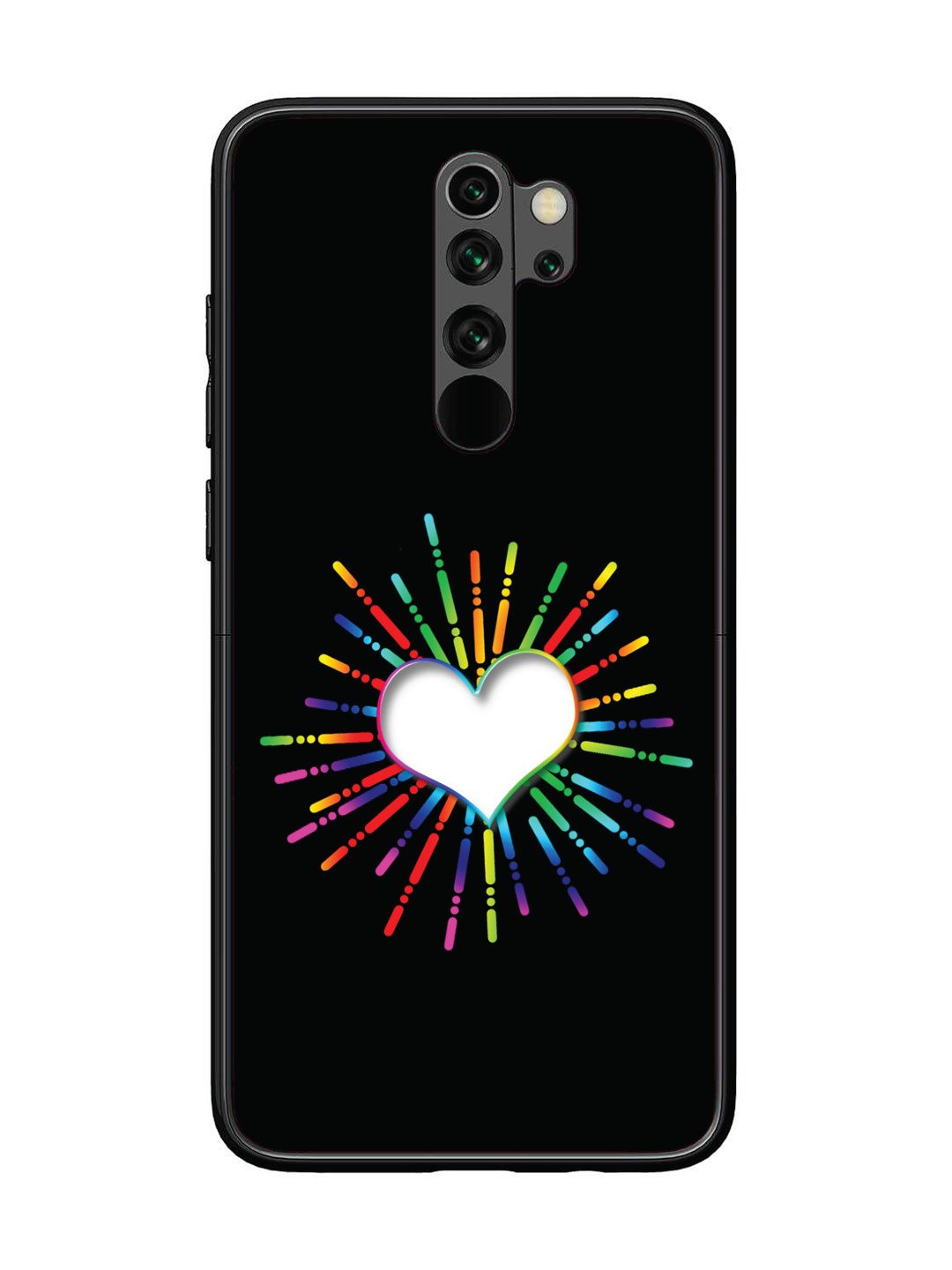 Xiaomi Redmi NOTE 8 PRO Colourful Heart on Black