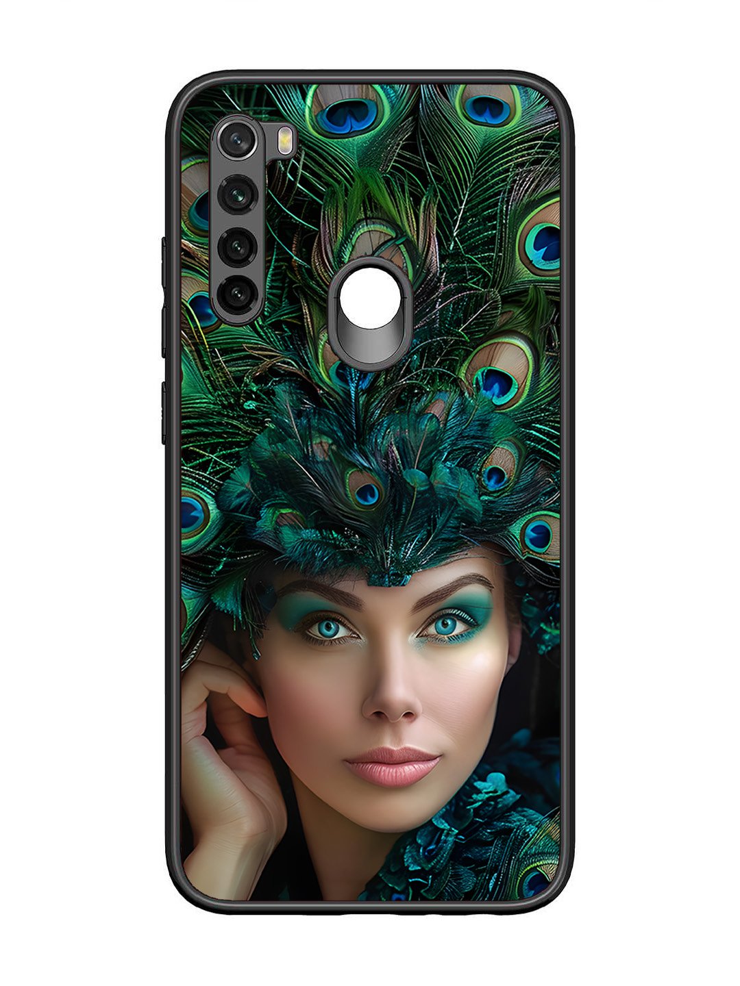 Xiaomi Redmi NOTE 8 Girl with peacock feather Crown