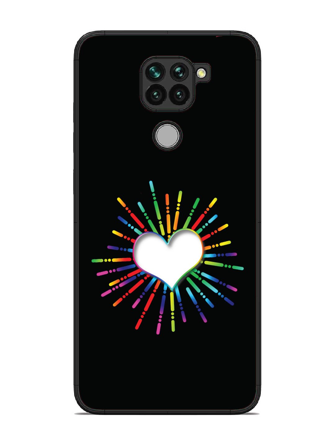 Xiaomi Redmi NOTE 9 Colourful Heart on Black