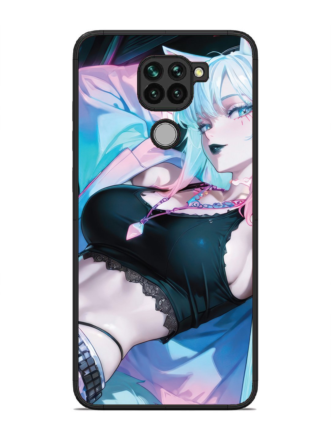 Xiaomi Redmi NOTE 9 anime girl fox headpohone white Hair