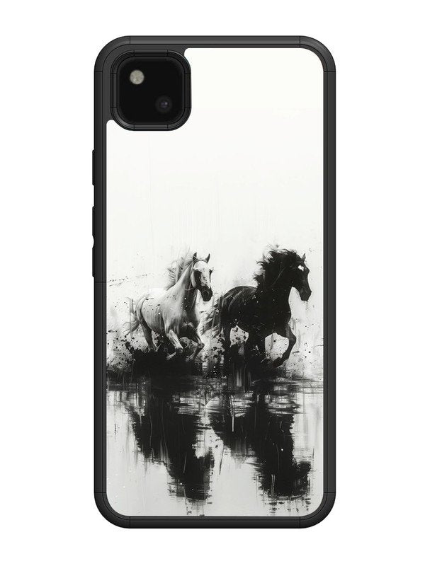 Google Pixel 4 xl Black & White Horse