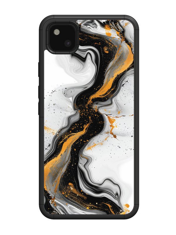 Google Pixel 4 xl Black And Golden Marble Essence