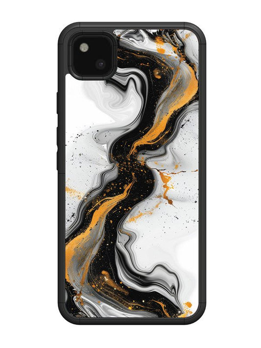 Google Pixel 4 xl Black And Golden Marble Essence