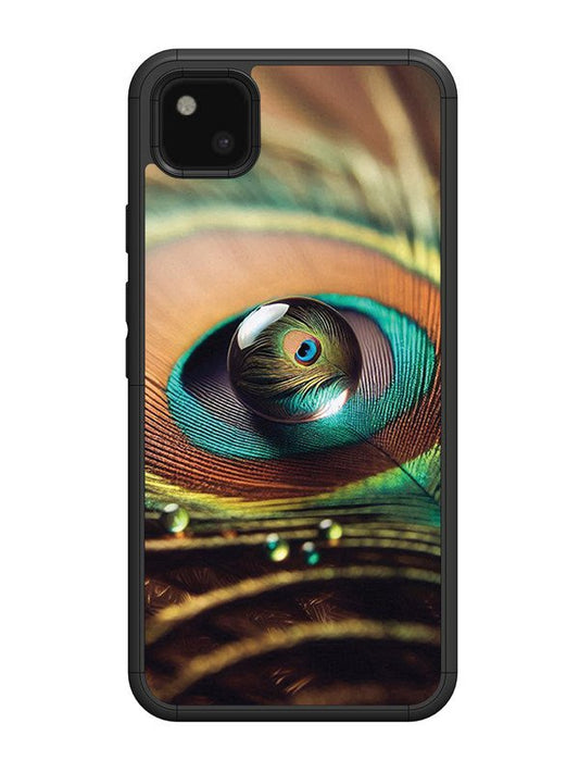 Google Pixel 4 xl Water Drop On Peacock Feather