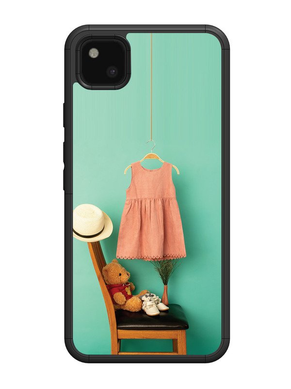 Google Pixel 4 xl Trendy dress for girl near toy bear