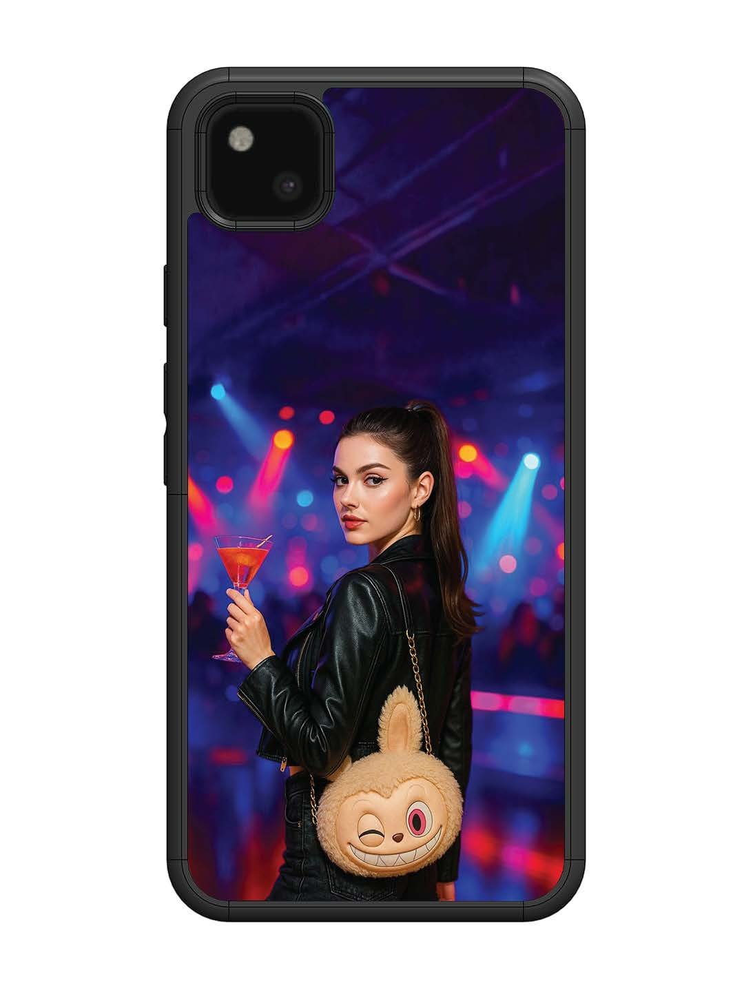 Google Pixel 4 xl Girl with Labubu Purs