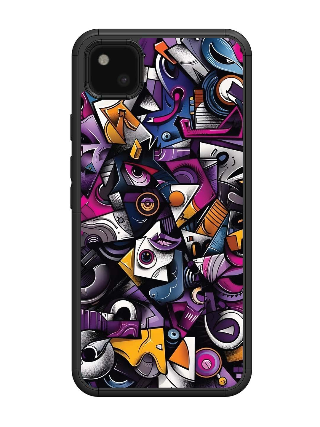 Google Pixel 4 xl Abstract Geometric Graffiti Chaos