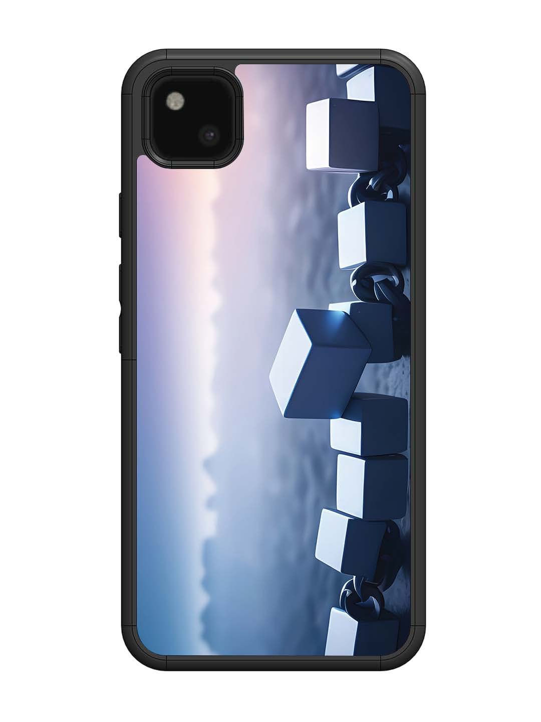 Google Pixel 4 xl Minimalist Blockchain Cube Chain