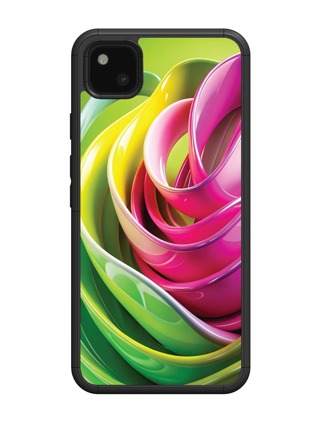 Google Pixel 4 xl Vibrant Swirl Glossy Ribbon Art