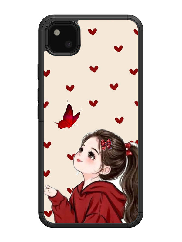 Google Pixel 4 xl Beautiful girl with red butterfly