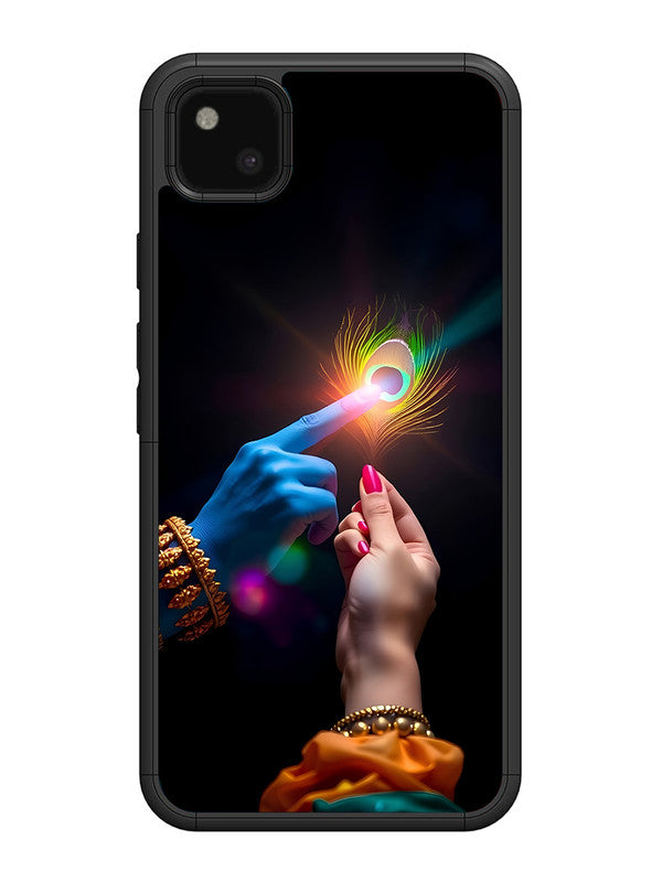 Google Pixel 4 xl | 2D Metal | Radha Krishna touching feather | GO-P4xl-454