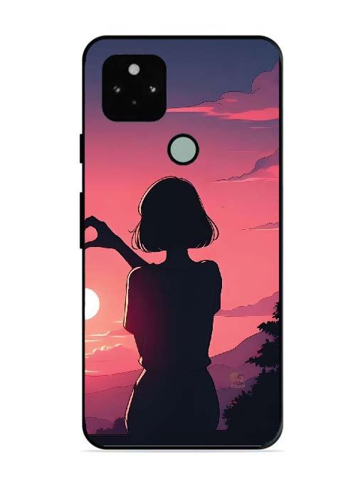 Google Pixel 5 Love Heart with Hand Girl