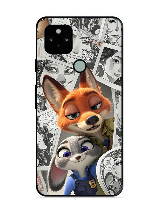 Google Pixel 5 Cute Nick wilde and judy hopps