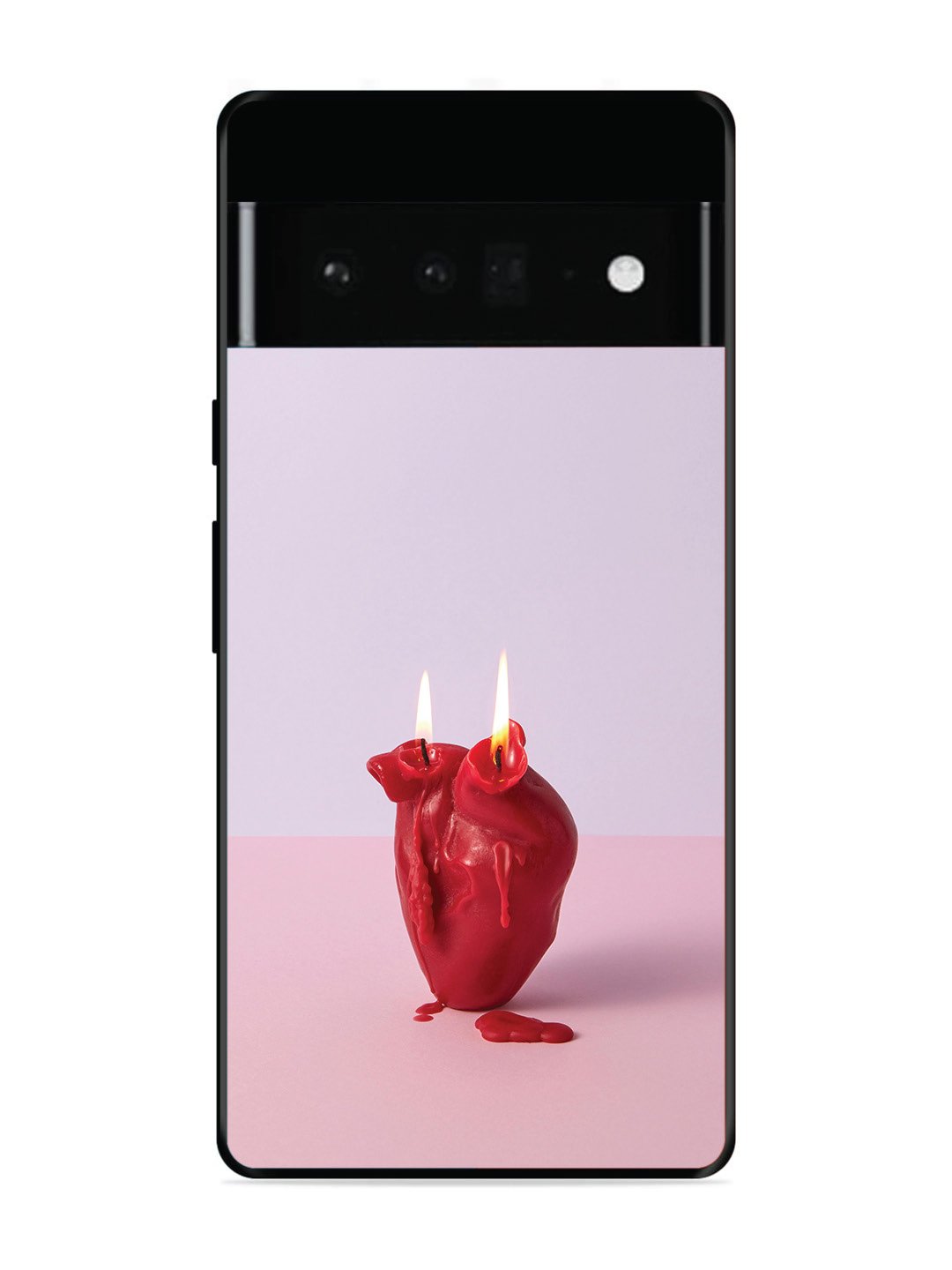 Google Pixel 6 Pro A Lighted Heart Candle