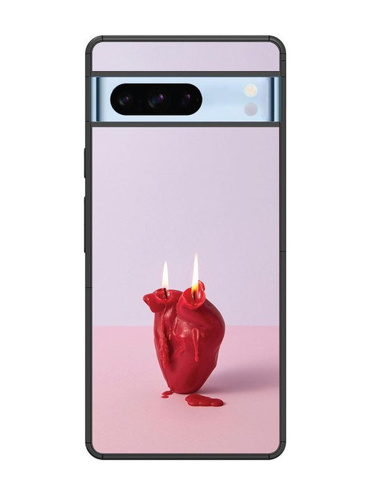 Google Pixel 8 Pro A Lighted Heart Candle