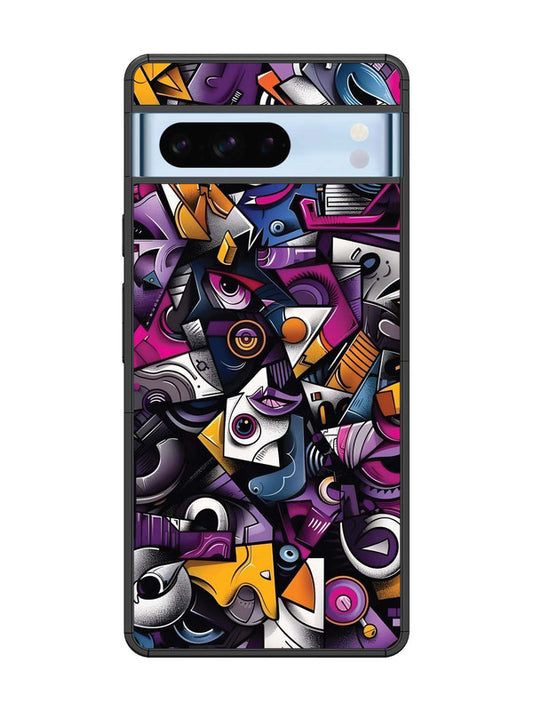 Google Pixel 8 Pro Abstract Geometric Graffiti Chaos