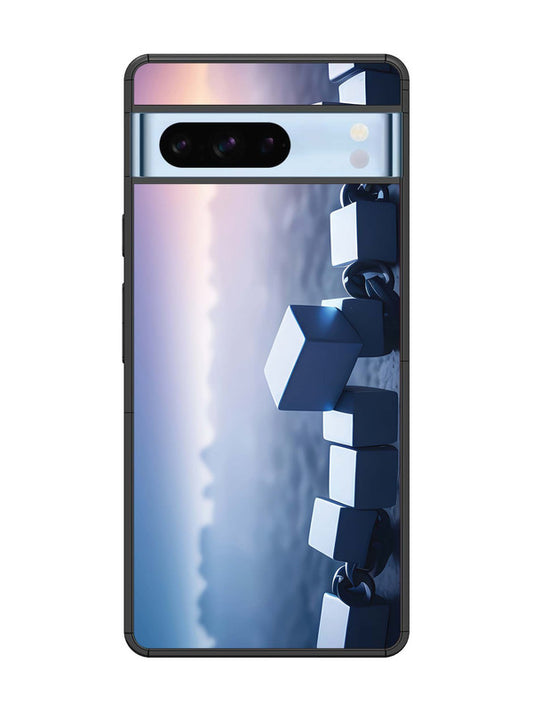 Google Pixel 8 Pro Minimalist Blockchain Cube Chain