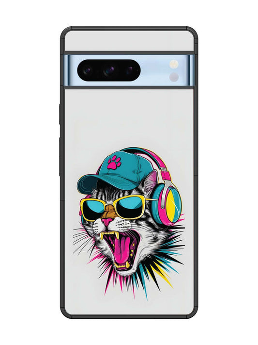 Google Pixel 8 Pro Neon Pop Art DJ Cat Vibe