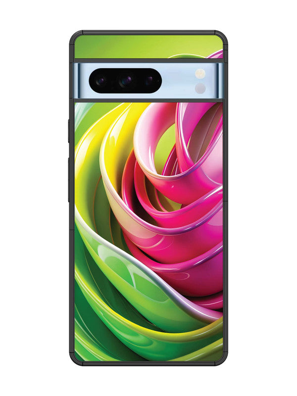 Google Pixel 8 Pro Vibrant Swirl Glossy Ribbon Art