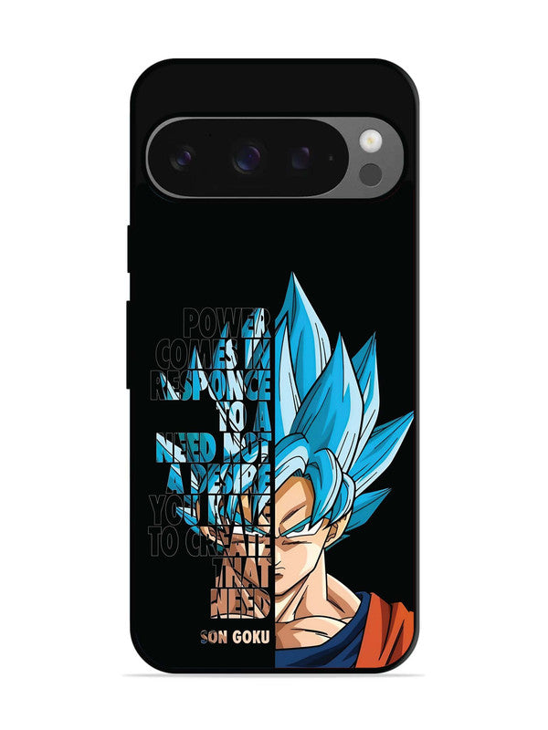 Google Pixel 9 Son of Goku Blue Motivational Art