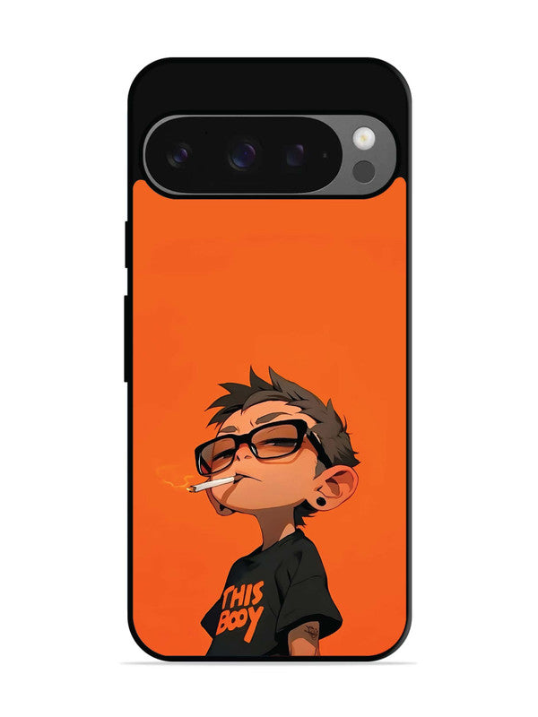Google Pixel 9 Vibrant Orange Attitude Cartoon