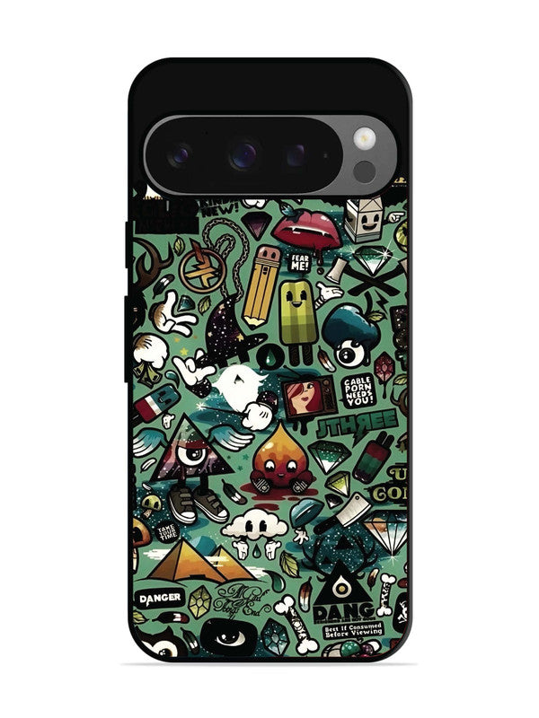 Google Pixel 9 Pop Art Doodle Graffiti Collage