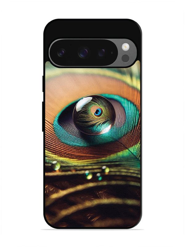 Google Pixel 9 Water Drop On Peacock Feather