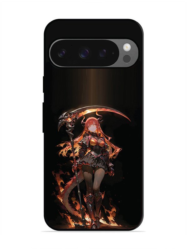 Google Pixel 9 anime-girl-sycthe-red-hair-horn