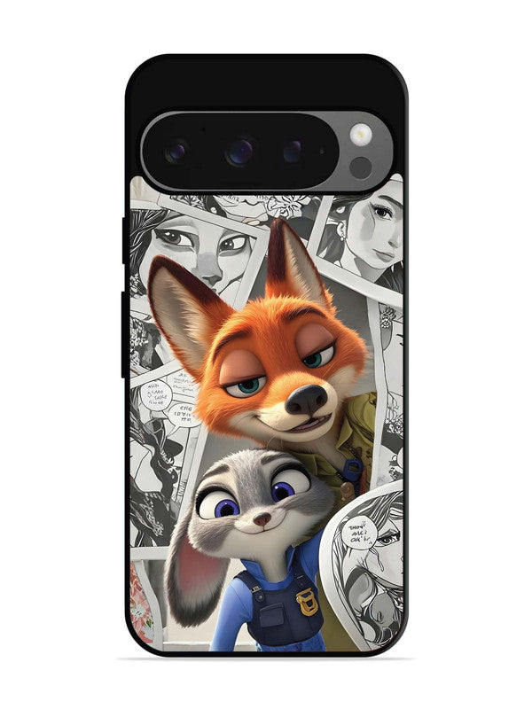 Google Pixel 9 Pro Cute Nick wilde and judy hopps