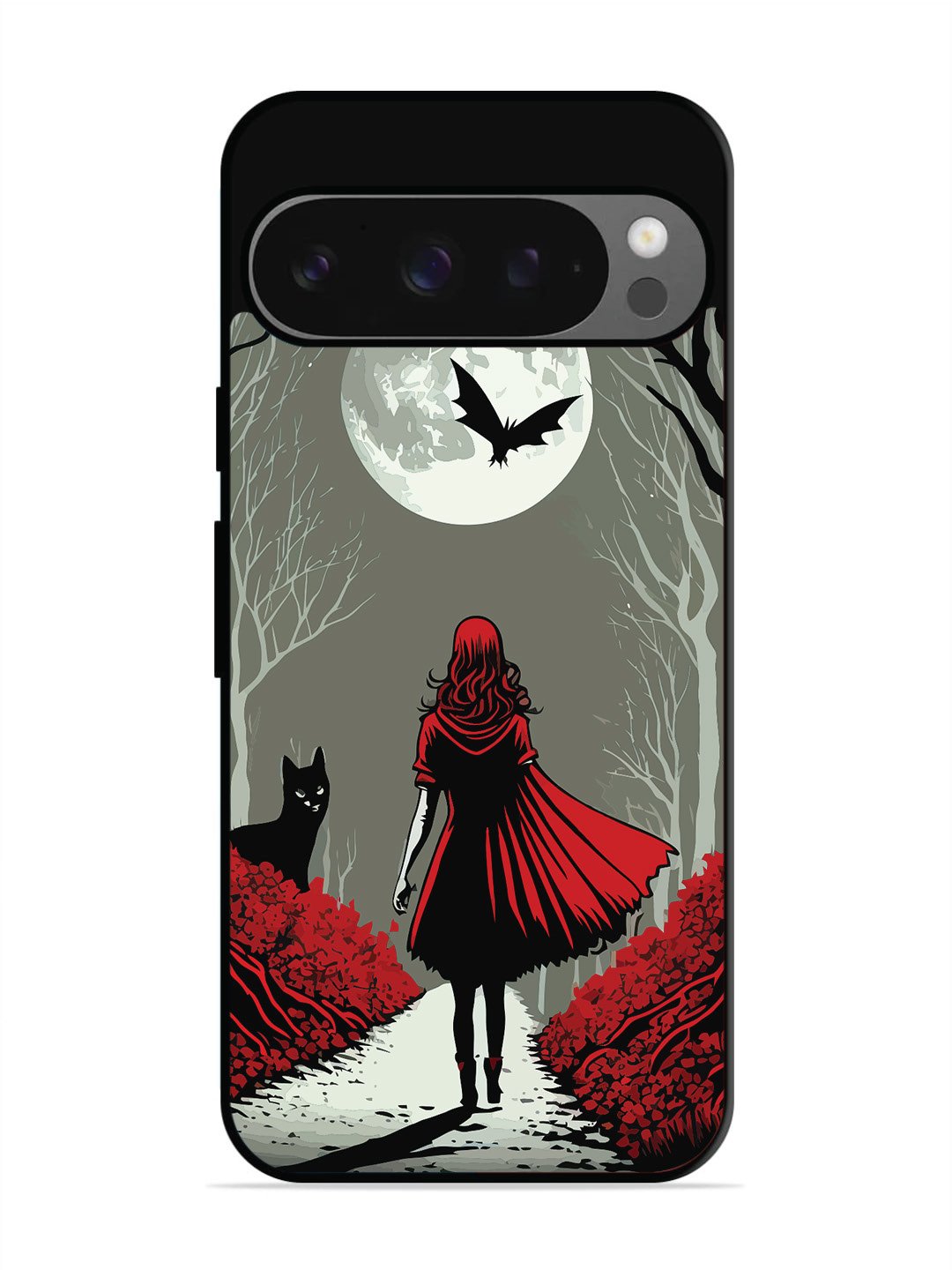 Google Pixel 9 Pro Scarlet Girl in Red Forest