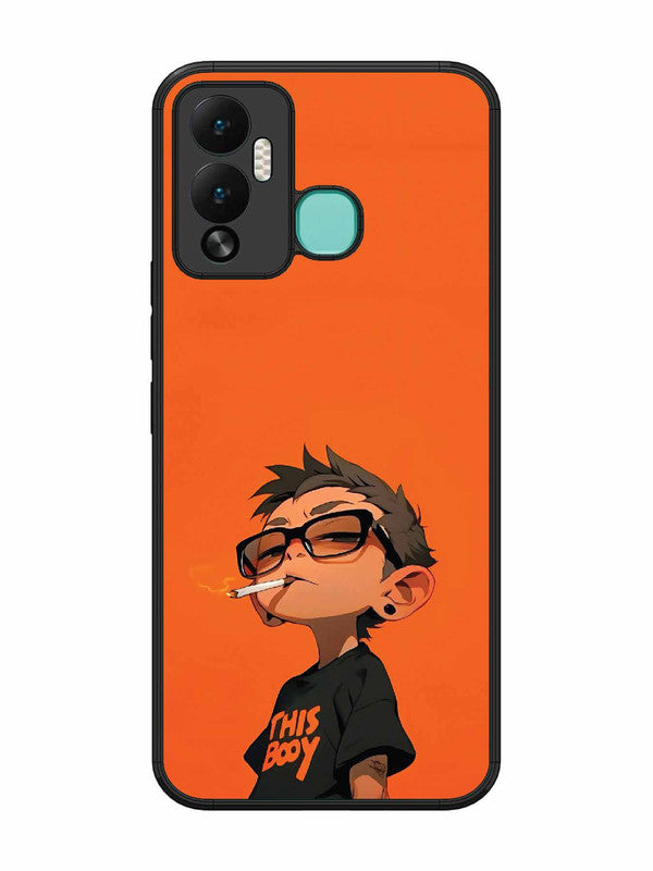 Infinix Hot 12 Play Vibrant Orange Attitude Cartoon