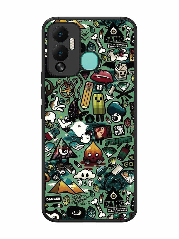 Infinix Hot 12 Play Pop Art Doodle Graffiti Collage