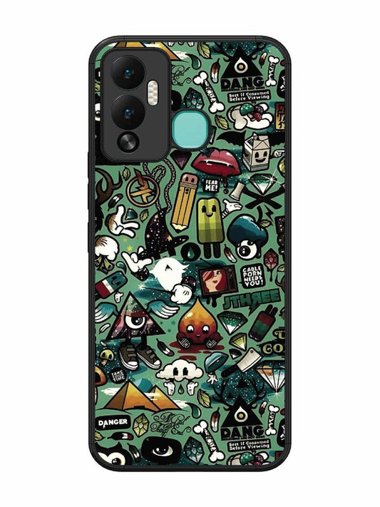 Infinix Hot 12 Play Pop Art Doodle Graffiti Collage