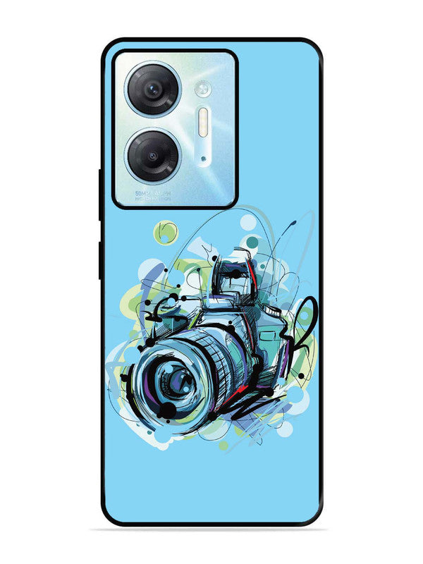 Infinix Hot 30 5G Camera Blue Background