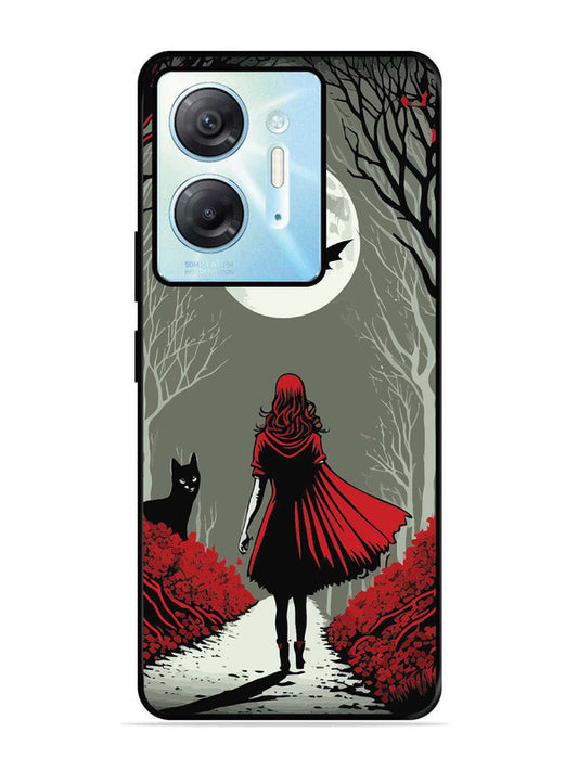 Infinix Hot 30 5G Scarlet Girl in Red Forest