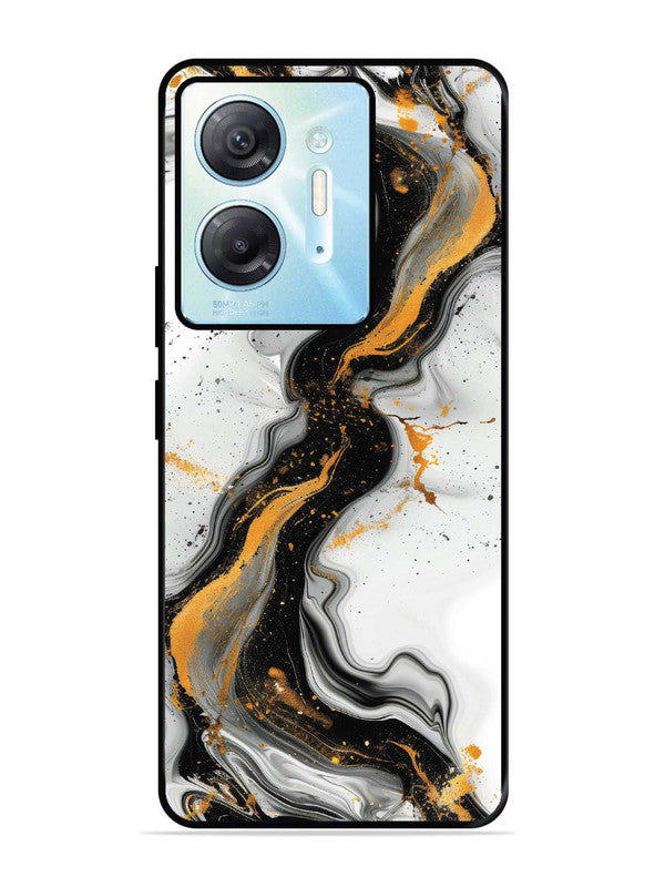 Infinix Hot 30 5G Black And Golden Marble Essence