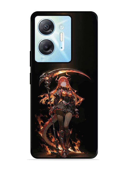 Infinix Hot 30 5G anime-girl-sycthe-red-hair-horn