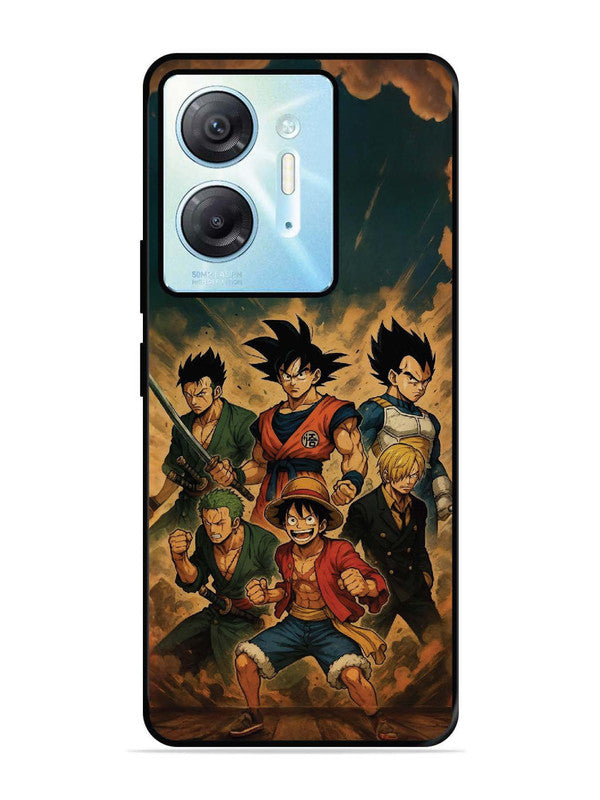 Infinix Hot 30 5G OnePiece n Dragon Ball Z in one team