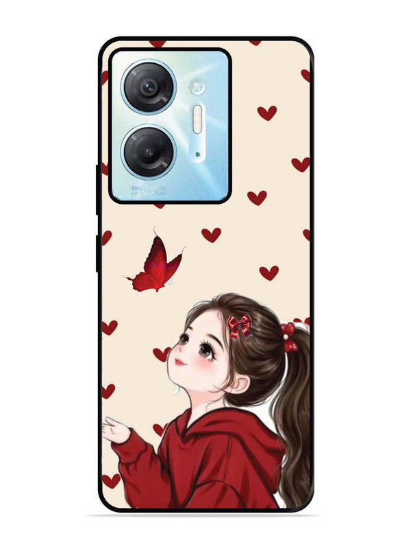 Infinix Hot 30 5G Beautiful girl with red butterfly