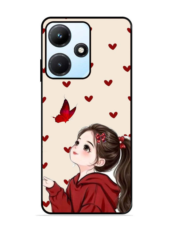 Infinix Hot 30I Beautiful girl with red butterfly