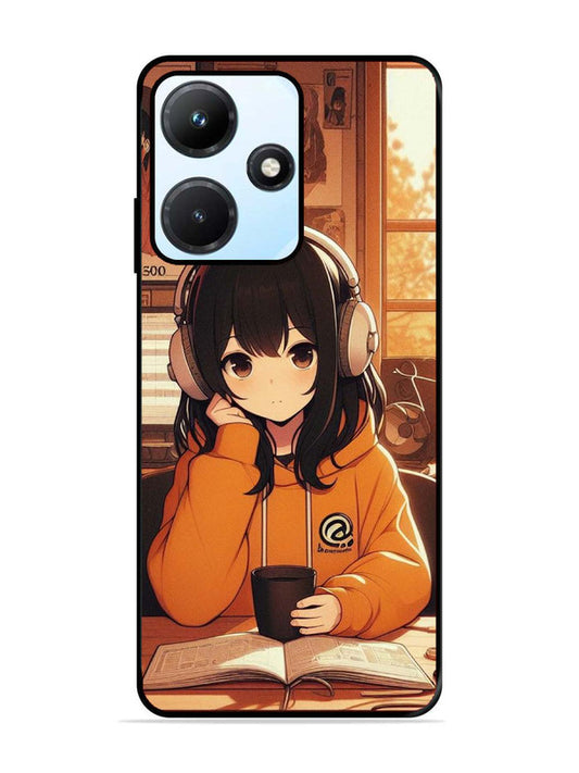 Infinix Hot 30i Cute Girl listening Music