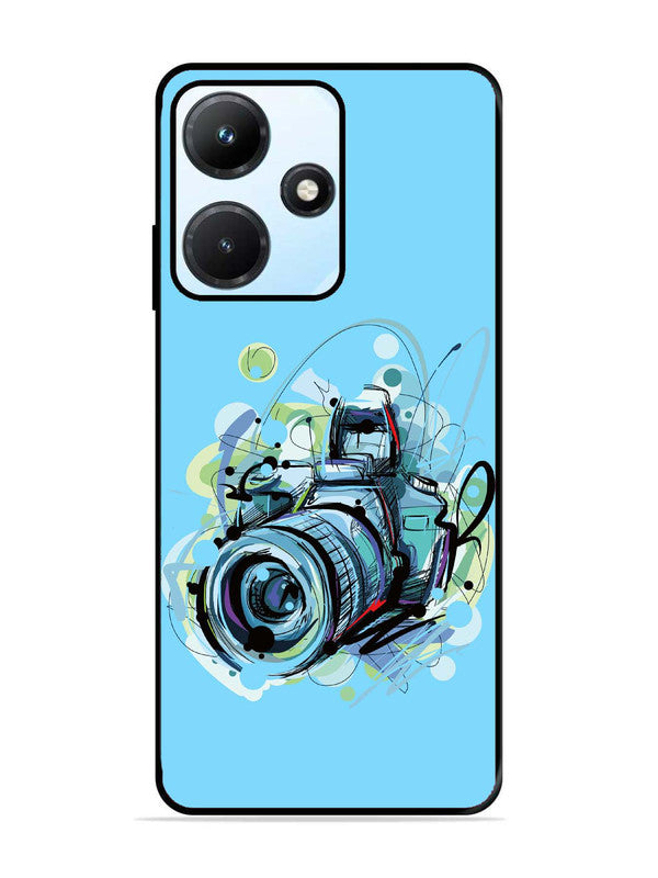 Infinix Hot 30i Camera Blue Background