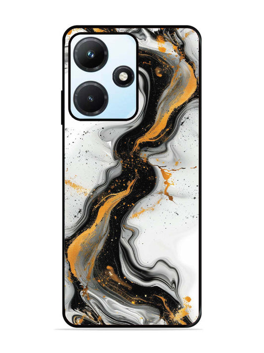 Infinix Hot 30i Black And Golden Marble Essence
