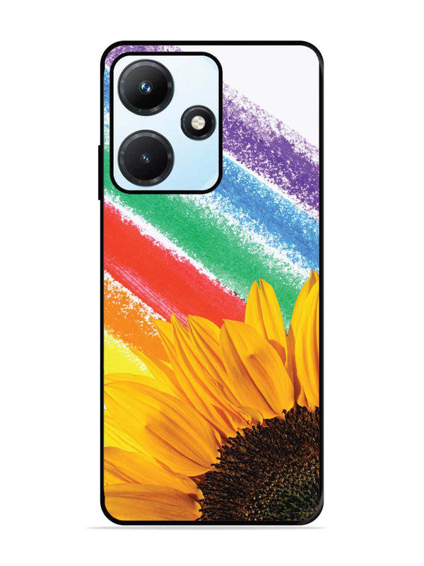 Infinix Hot 30i Sunflower on Colourful Lines