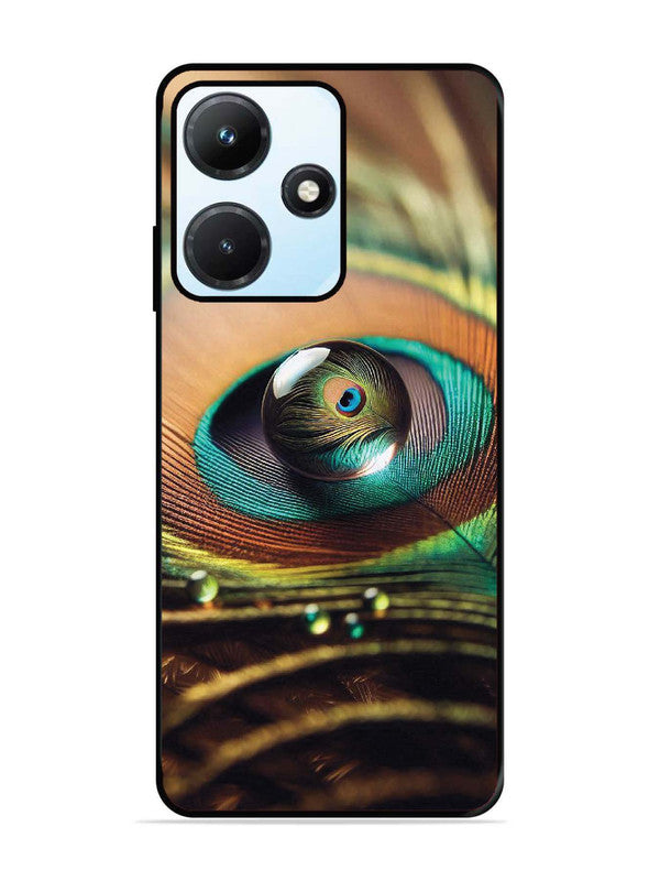 Infinix Hot 30i Water Drop On Peacock Feather