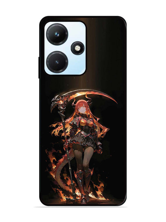 Infinix Hot 30i anime-girl-sycthe-red-hair-horn