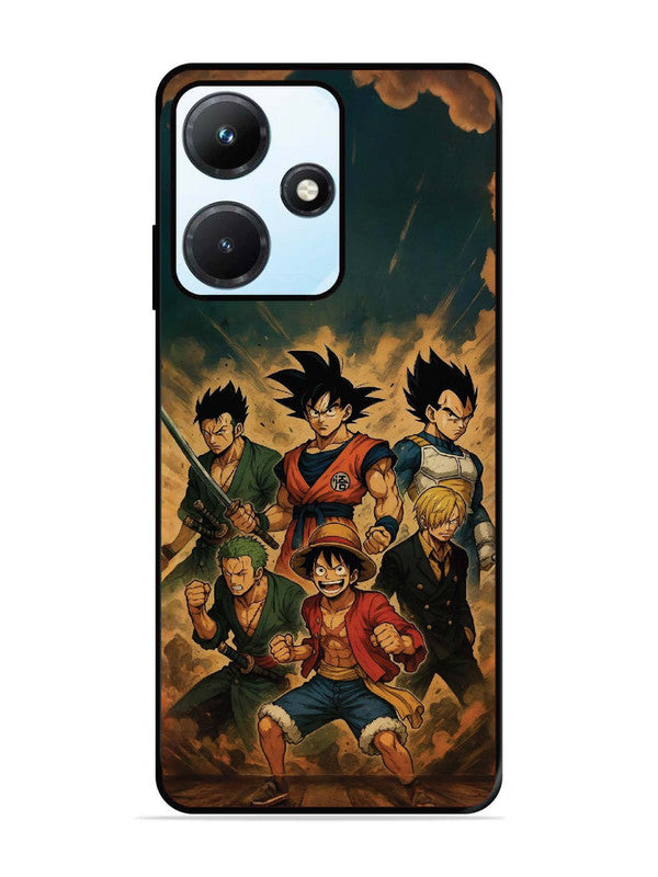 Infinix Hot 30i OnePiece n Dragon Ball Z in one team