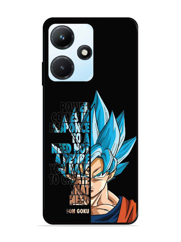 Infinix Hot 30i Son of Goku Blue Motivational Art