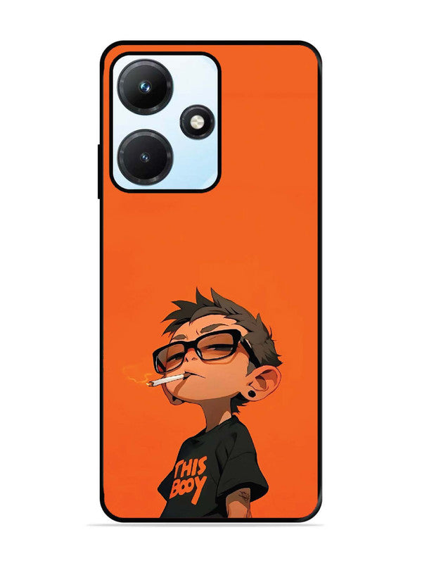 Infinix Hot 30i Vibrant Orange Attitude Cartoon